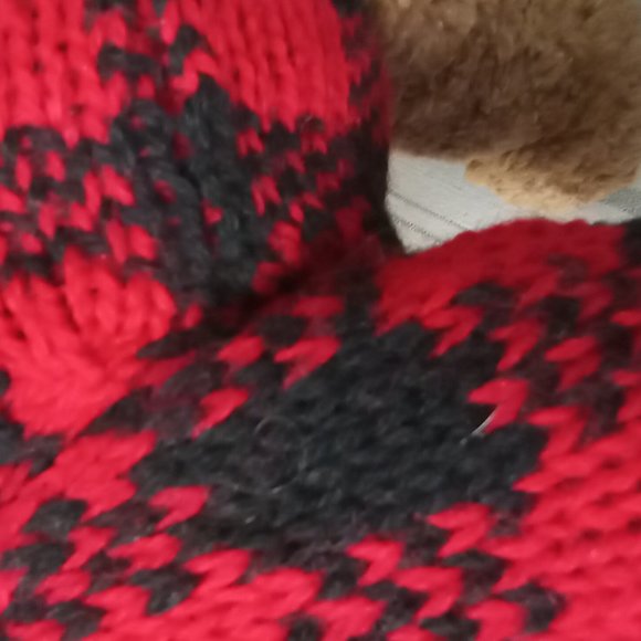 'CHRISHA' Plush Teddy wearing Woolrich sweater EUC - Picture 2 of 7